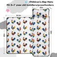 thumbnail image 5 of Rooster and Silhouette White Pattern Teens Toddler Nap Mat with Pillow, Sleeping Mat Bag for Preschool Daycare 59"x22", 5 of 6