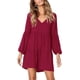 thumbnail image 2 of Vestido túnica de verano para mujer, escote en V, vestidos casuales fluidos y holgados, 2 of 7