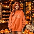thumbnail image 6 of IAJDKMEK Womens Sweatshirt Halloween Print Top — Round Neck Loose Long Sleeve, Fall Tops for Women Festive Pullover,Orange L, 6 of 6