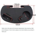 thumbnail image 2 of Paquete de 2 portavasos ovalados para silla Zero Gravity, mesa reclinable lateral con clip, bandeja portavasos para tumbona Zero Gravity con ranura para teléfono celular, color negro, 2 of 5