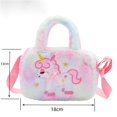 thumbnail image 5 of Plush Unicorn Tote Bag Plush Crossbody School Handbags Rainbow Fluffy Fuzzy Unicorn Purse Bag for Kids Gift, 5 of 5
