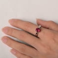 thumbnail image 6 of HeartsAndYou 1.5ct Natural Pink Ruby Classic 4 Prong Solitaire Ring 100% 14k SOLID White Gold, 6 of 8