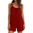 thumbnail image 2 of Women's Pajama Sets 2 Piece Lounge Sets Fashion Casual Solid Color Pants Comfortable Sleeveless Short Pants Jumpsuit, 2 of 7