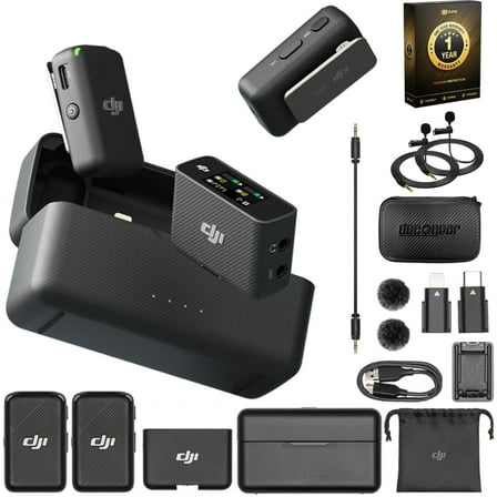 DJI Mic Wireless Microphone System and Audio Recorder with 1YR Warranty Bundle
