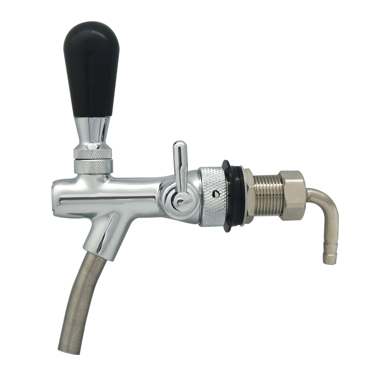 Draft Beer Short Shank Faucet Tap G5/8 Shank Brew Adjustable Flow Control 