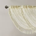 thumbnail image 3 of Madison Park Irina Diamond Sheer Embroidered Waterfall Valance in Ivory, 38"x46", 3 of 5
