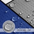 thumbnail image 2 of Stall Shower Curtain Modern Blue and Black White Fabric Waffle Weave Polyester Geometric Shower Curtain Grey Textured Water Repellent Shower Curtains for Bathroom with Hooks, 36×72 Inches, 2 of 5