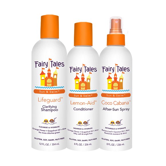 Set para el cuidado del cabello Fairy Tales Swim Shampoo, acondicionador y spray