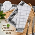 thumbnail image 4 of Ruvanti Cloth Napkins Set of 12 Cotton 100%, 18x18 inches Napkins Cloth Washable, Soft, Absorbent. Cotton Napkins for Parties, Christmas, Thanksgiving, Weddings, Dinner Napkins Cloth - Ikat Check, 4 of 9