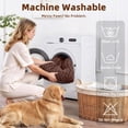 thumbnail image 2 of Sasttie Small Dog Bed, Soft Rose Velvet Washable Crate Pad for Small and Medium Dogs, Non-Slip Bottom, Suitable Kennel Cage and Cat Bed Mat, 23 x 18 in, Dark Brown, 2 of 7