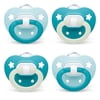 NUK Orthodontic Pacifiers, 0-6 Months, 4 Count (Pack of 1) Blue 4 Count (Pack of 1)