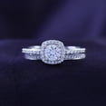 thumbnail image 2 of AFFY 2.25CT Round White Cubic Zirconia Wedding Bridal Ring Set 14K White Gold over Silver-7.5, 2 of 6