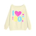 thumbnail image 3 of I Love The 80s Sweatshirts for Women Long Sleeve Off The Shoulder Vintage 80s Sweatshirt Pullover Tops, 3 of 5