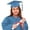 Dark Blue, variant on 2026 Kids Graduation Cap and Gown Set Clothe Pant Boys Formal Suspender Outfit Cute Tracksuit Girls Bring Baby Home Package Young Boys Track Suits Gown Kids Preschool Kindergarten Shawl Children Cap