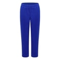 thumbnail image 5 of Haitryli Boys Girls Drawstring Sweatpants Contrasting Stripe Jogger Pants High Waisted Athletic Baggy Trousers Blue White S, 5 of 7