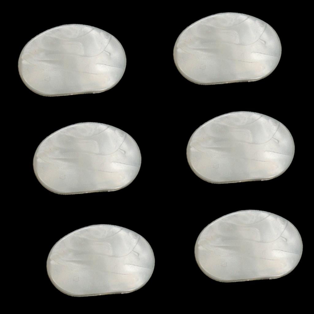 Rushawy 6x6pcs Guitar Tuning Pegs Machine Heads Replacement Pearl Knobs White