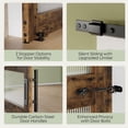 thumbnail image 3 of Bestier 36in x 84in MDF Glass Barn Door with 6.6ft Hardware Kit, Farmhouse Sliding Door with Lock and Floor Guide, Waterproof Surface, Easy Assembly, Heavy Duty, Rustic Brown, 3 of 7