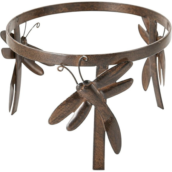 Topadorn Gazing Ball Stand Garden Hardware Steel Metal Stand for 10" or 12" Gazing Globes Outdoor Decor, Dragonfly