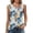 A17 Multicolor, variant on Vintage Floral Print Tank Top for Women Square Neck Sleeveless Lace Textured Button Detail Summer Boho Blouse