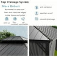 thumbnail image 4 of ASJMR 12x16 FT Hardtop Gazebo Double Roof with Metal Frame,Outdoor Pavilion with Curtains and Nettings,Garden Tent For Courtyards Backyards Decks Grass,Gray, 4 of 7