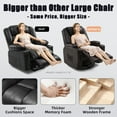 thumbnail image 2 of Large Power Lift Chairs Recliners for Elderly with Heated and Massage, Overstuffed Adjustable Lift Chairs, 3 Positions, Breathable Leather, USB-A and USB-C, Cup Holder, Side Pocket, Dark Brown, 2 of 9
