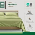 thumbnail image 6 of THREAD SPREAD 100% Organic Cotton Full Size Sheets - Percale Weave Cotton Sheets (4 PC, Sage Green), Soft Cooling Luxury Hotel Sheet Set, 6 of 7