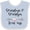 Blue and White, variant on Inktastic Grandma and Grandpa Love Me Heart Grandchild Boys or Girls Baby Bib