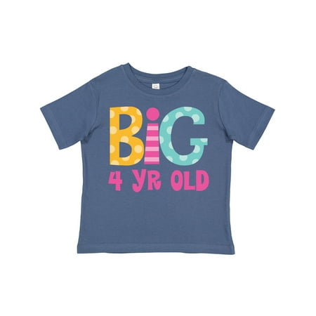 

Inktastic 4th Birthday Big 4 Year Old Gift Toddler Toddler Girl T-Shirt