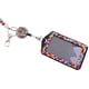 thumbnail image 3 of Rhinestone Crystal Lanyard Card Cuero Bling ID Badge Holder - Multicolor BLESIY Titular de la tarjeta vertical, 3 of 6