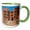 Green/White, variant on 3drose, Morocco, Ouarzazate, Ait Benhaddou, Southern Moroccan Building., 11oz Two-tone Red Mug
