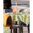 thumbnail image 5 of Green Fern Summer Botanical Leaves Square Tablecloth with Zipper,Waterproof Table Cloth with Umbrella Hole Patio Tablecloths for Outdoor Tables,Pastoral Plant Vintage Linen Spillproof Table Cover, 5 of 6