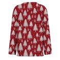 thumbnail image 4 of FDGIU Cute Christmas Graphic Tee for Women, Long Sleeve Crewneck Blouse, Cozy Loose Fit for Holiday Parties, 4 of 5
