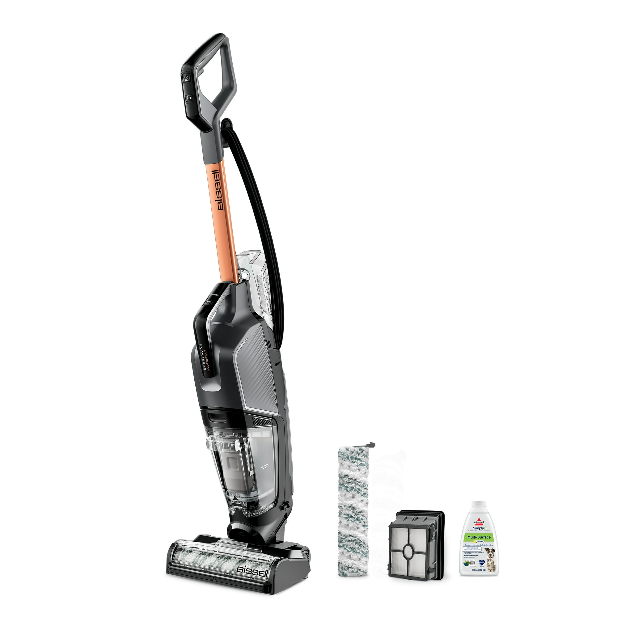 BISSELL CrossWave HydroSteam, Corded, Multi-Surface Hard Floor Cleaner, Wey Dry Vacuum, for Hard Floors & Area Rugs, HydroSteam Technology, Two Tank Technology, Self-Cleaning Cycle, 3513