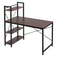 thumbnail image 1 of Patiojoy Computer Desk Home Office Desk PC Laptop Study Workstation Table With 4 Shelves Brown, 1 of 7