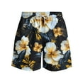 thumbnail image 3 of OGLCCG Swim Trunks for Men Hawaiian Floral Print Drawstring Elastic Waist Swim Shorts with Pockets Casual Summer Beach Shorts, 3 of 5