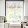 thumbnail image 3 of Kitchen Curtains Set, Red Orange Teal Coastal Kitchen Curtains and Valances Set, Nautical Summer Beach Sea Turtle Coral Rod Pocket Tier Curtains 36 Inch Length for Cafe/Bedroom Windows, 3 of 6