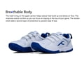 thumbnail image 2 of Hundred HBFS-3M045-2-3.0 Court Star Badminton Shoes for Kids - White & Navy - Size 3 UK, 2 of 9