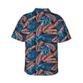 thumbnail image 3 of Fotbe Tropical Leaves Hawaiian Shirt for Men Unisex Summer Beach Casual Short Sleeve Cotton Linen Button Down Shirts-X-Large, 3 of 9