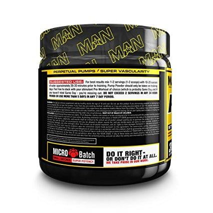 man sports pump powder