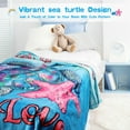 thumbnail image 6 of Sea Turtles Blanket for Girls, Just A Girl Who Loves Turtles Throw Blanket, Soft Kids Kawaii Blanket Sea Turtles Gifts for Birthday Christmas 50x60 inches, 6 of 6