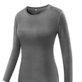 thumbnail image 4 of TaTaai Women Fashion Solid Color Stretch Quick-Dry Yoga Fitness Long Sleeve T-Shirt Top Casual Breathable Workout Tee for Gym Running Daily Gift, 4 of 5