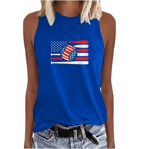 IROINNID Women's Casual Leisure Tops Sleeveless V-Neck Pullover Funny Printing Comfy Vest Spring Saving