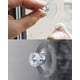 thumbnail image 4 of 8 PCS Ventosas Roscas M5 Acero inoxidable, Ventosas con tuerca moleteada transparente para ventana de automóvil, Soporte para cepillo de dientes, Estante de ducha, Jabonera, Camping TUNC Sencillez, 4 of 5