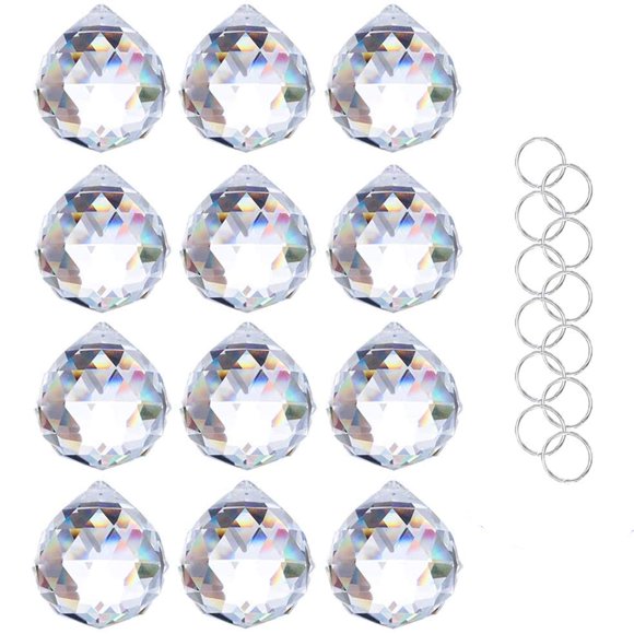 Crystal Suncatcher HDCRYSTALGIFTS, cristal transparente, 20 mm, paquete de 12