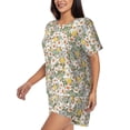 thumbnail image 2 of Bixox Women's Daisy Printed Pajama Set 2 Piece Lounge Set Top and Shorts Soft Pajamas, Shorts with Pockets, 2 of 7