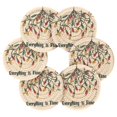 thumbnail image 7 of Yayeee 6 PCS Drink Coasters with Holder Set Woven Absorbent Round Tabletop Hot Pad, Christmas Light, 7 of 7