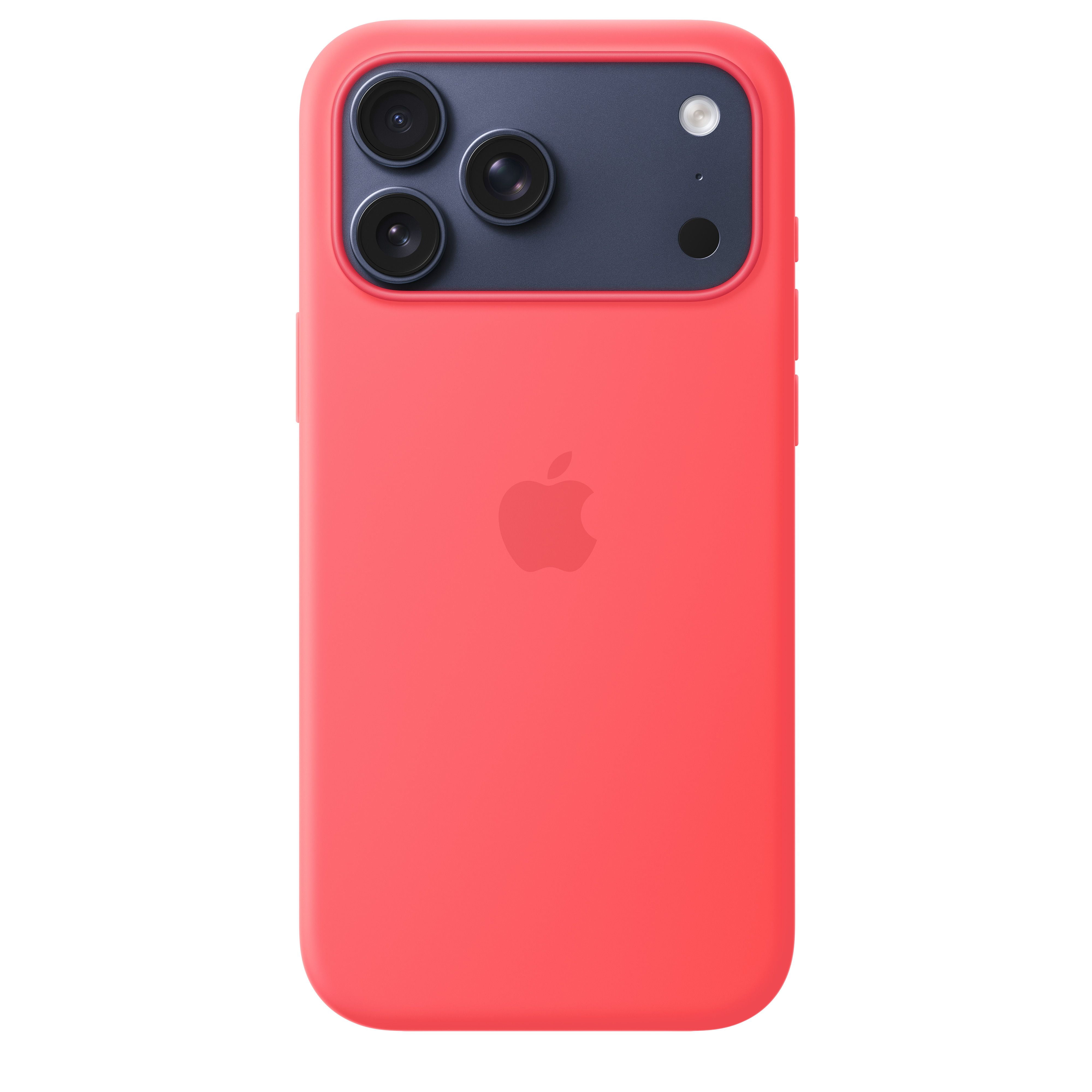 Apple iPhone 17 Pro Max Silicone Case with MagSafe – Bright Guava