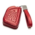 thumbnail image 2 of Vitodeco Genuine Leather Smart Key Fob Case with Leather Key Strap Compatible for Chevrolet Corvette (2020 - 2026 Models) - 6-Button, Red, 2 of 6
