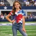 thumbnail image 4 of NAISIBABY Girls 4th of July Tee, Crewneck Patriotic Graphic Short Sleeve Kids Casual Fashion T-Shirt Multicolor Size 7-8, 4 of 6