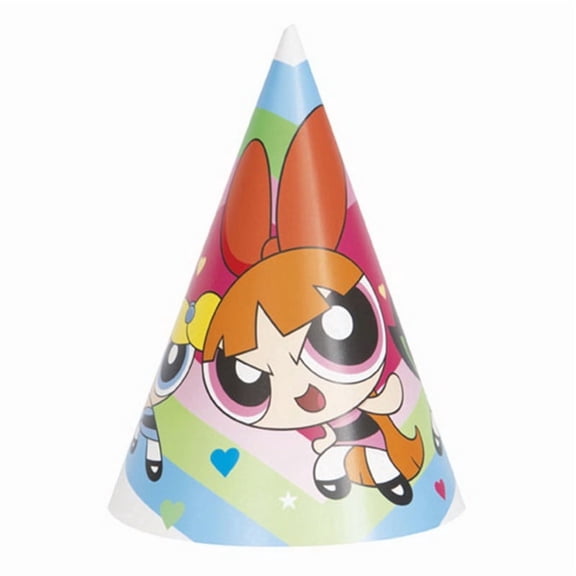 Unique Industries Assorted Colors Birthday Party Hats, 8 Count